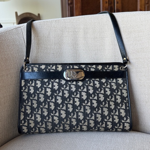 Vintage Monogram Canvas Logo Christian Dior Shoulder bag purse-80’s - Picture 3 of 14